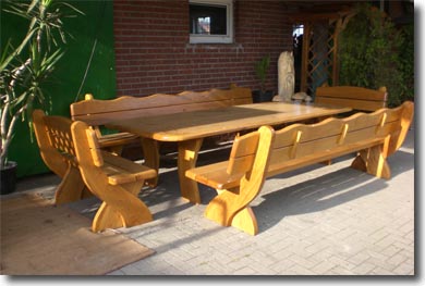 große Bohlengarnitur