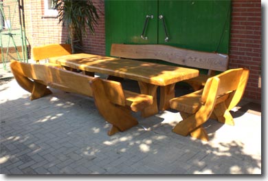 schwere Bohlengarnitur